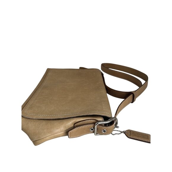 Coach Tan Leather Crossbody Bag With Adjustable Strap - Picture 3 of 16